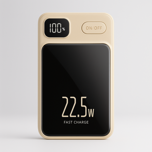 Magnetic Fast Charging Power Bank - Beige