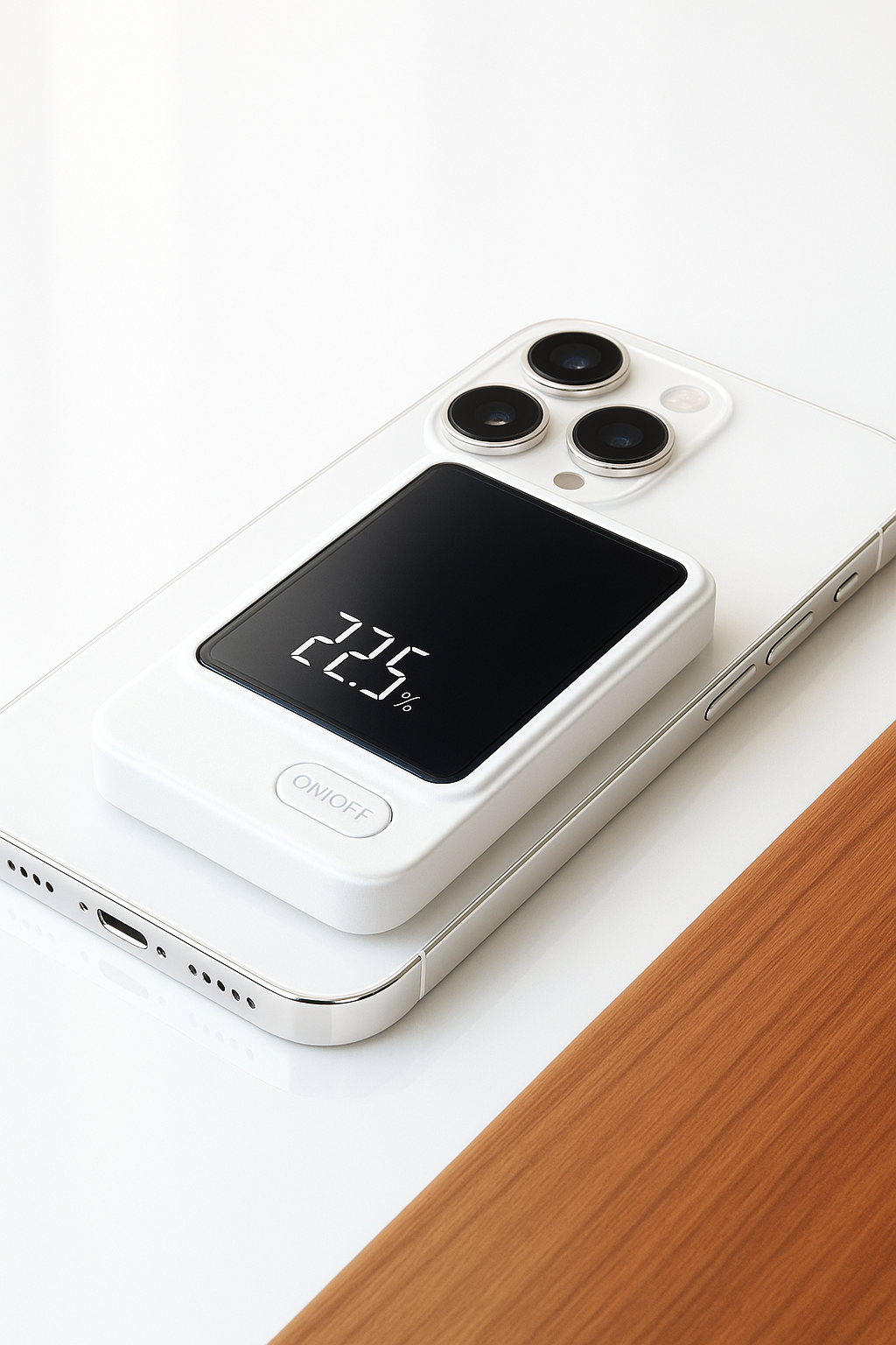 Magnetic Fast Charging Power Bank - White