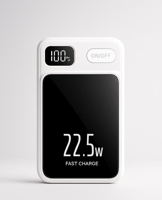 Magnetic Fast Charging Power Bank - White