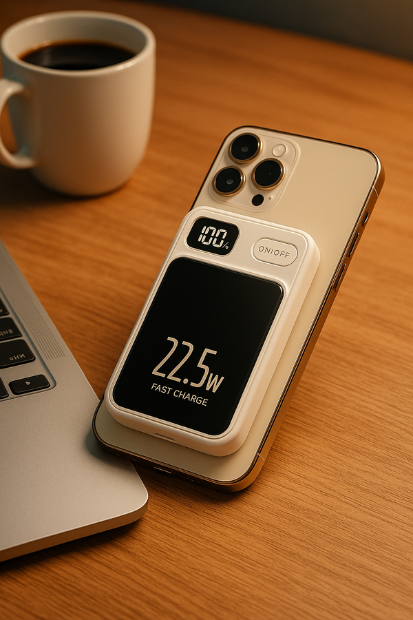 Magnetic Fast Charging Power Bank - Beige