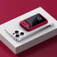 Magnetic Fast Charging Power Bank - Red